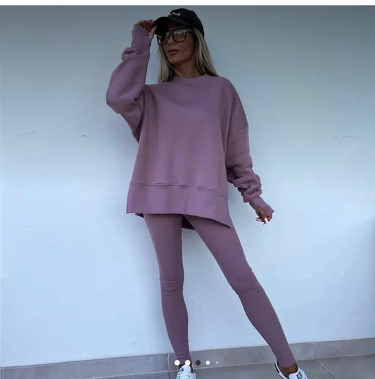 Purple Sweater Set