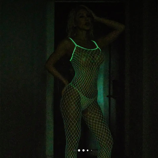 Glow in Dark Fishnet Body Stocking
