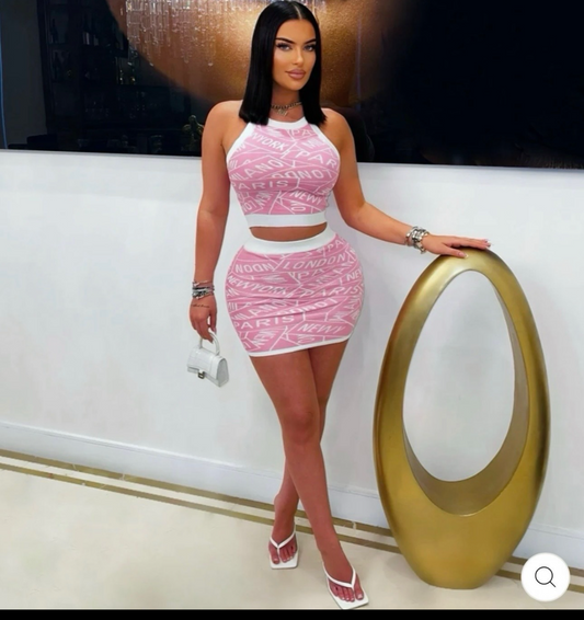Pink Skirt Set